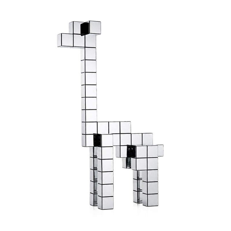 Vitra Panton Cubes Giraffe Chrome Miroir Objet deco Sculpture Animaux Verner Panton Icônes Angers Nantes Paris Bordeaux Nice Tours Mans Rennes 1
