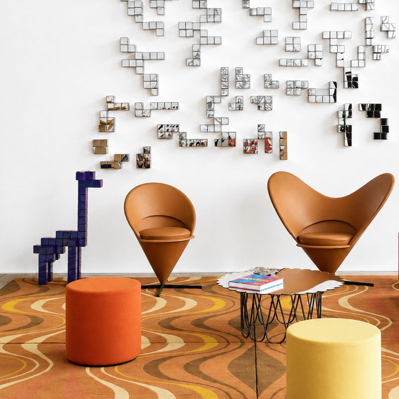 Vitra Panton Cubes Giraffe Violet Objet deco Sculpture Animaux Verner Panton Icônes Angers Nantes Paris Bordeaux Nice Tours Mans Rennes 0