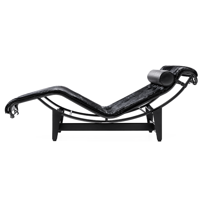 Cassina Chaise Longue LC4 Peau Poil Noir Structure Mat Inclinable Repos Corbusier Perriand Icônes Angers Nantes Paris Bordeaux Rennes Nice 9