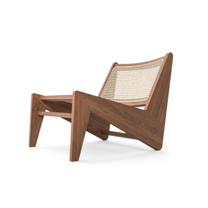 Cassina Fauteuil Kangourou 058 Bois Teck Rotin Cannage Jeanneret Corbusier Perriand Icônes Angers Nantes Paris Bordeaux Rennes Tours Lille