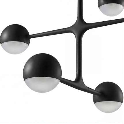 Détail sphères lumineuses Dot Pattern Light Chandelier