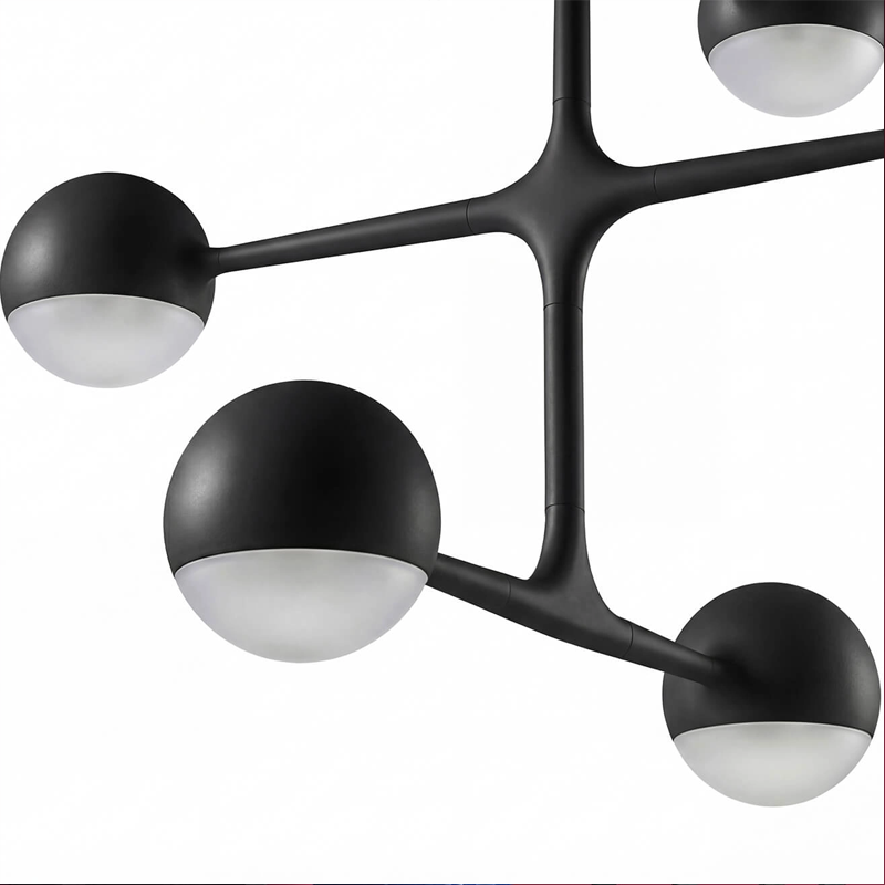 Détail sphères lumineuses Dot Pattern Light Chandelier