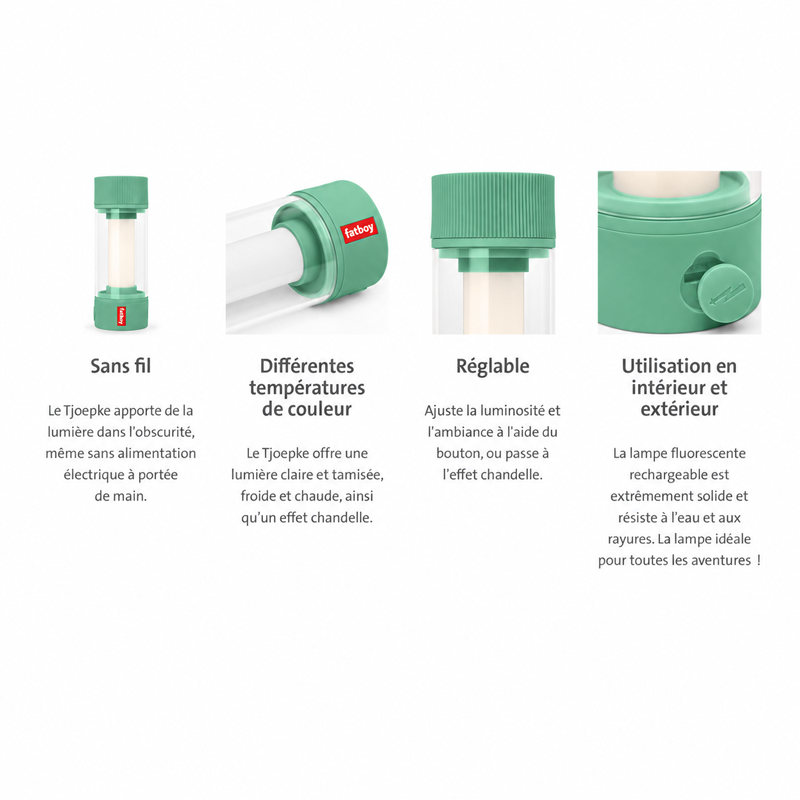 Fatboy Lampe Batterie TJOEPKE vert Green Apple Nomade Veilleuse Icônes Angers Nantes Paris Bordeaux Rennes Tours 0
