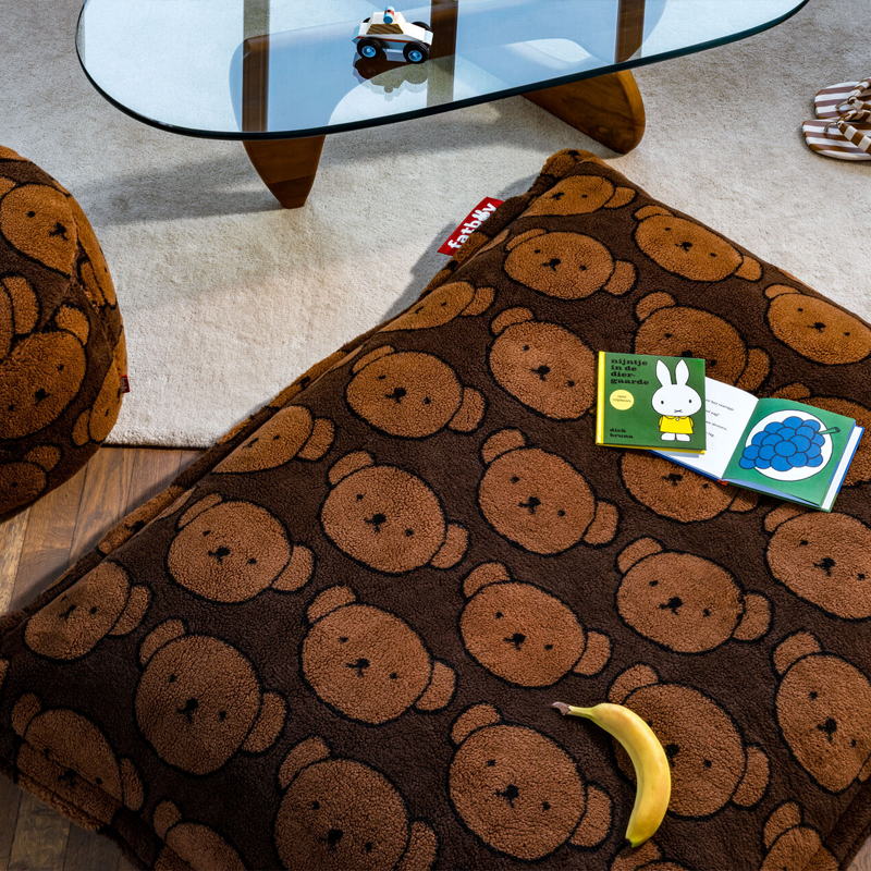 Fatboy Pouf  Original Slim Teddy x Boris ours Marron Moumoute Enfant Bergman Bruna Setälä Icônes Angers Nantes Paris Bordeaux Rennes