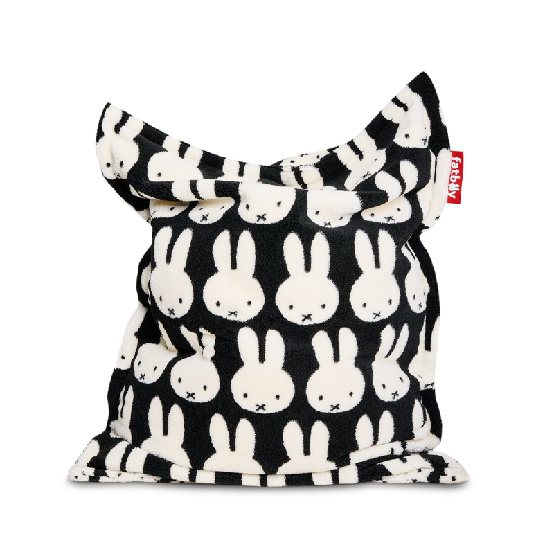 Fatboy Pouf  Original Slim Teddy x Miffy Lapin Noir Moumoute Enfant Bergman Bruna Setälä Icônes Angers Nantes Paris Bordeaux Rennes