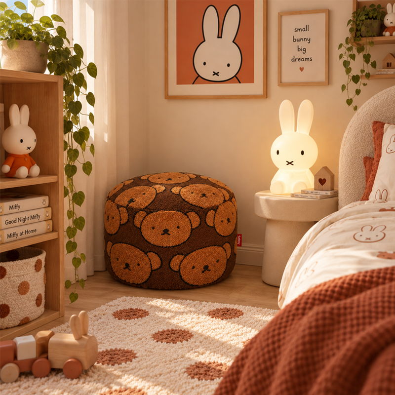 Fatboy Pouf Point Teddy x Miffy Boris Marron Moumoute Enfant Ours Bergman Jukka Setälä Icônes Angers Nantes Paris Bordeaux Rennes Lyon Lille 6
