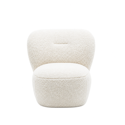 Gervasoni Fauteuil Loll 07 F G Bear tissu Moumoute blanc Pivotant Paola Navone Icônes Angers Nantes Paris Bordeaux Rennes Tours Mans 2