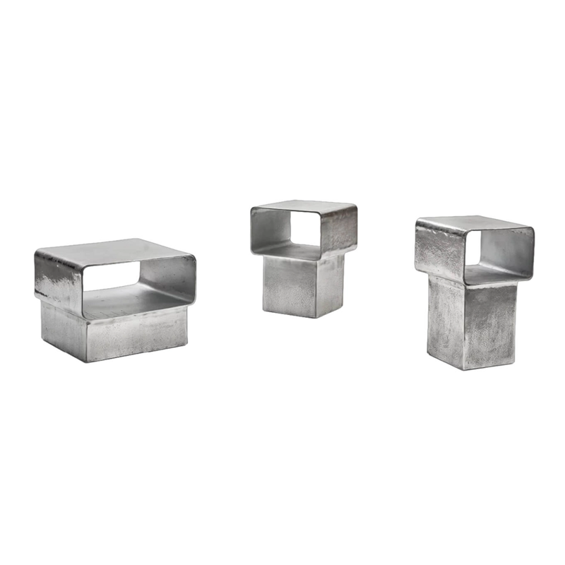Gervasoni Kira 44 Table Gueridon Argent Metal Cube Laiton  Marta  GIARDINI Icônes Angers Nantes Paris Bordeaux Rennes Laval Niort 3