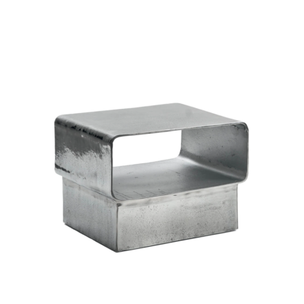 Gervasoni Kira 46 Table Gueridon Argent Metal Cube Dimensions Marta  GIARDINI Icônes Angers Nantes Paris Bordeaux Rennes Tours Mans saintes rouen