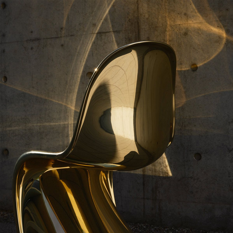 Vitra Chaise Panton Chair Classic Gold Or Edition limitée Verner Panton Icônes Angers Nantes Paris Bordeaux Rennes Brest