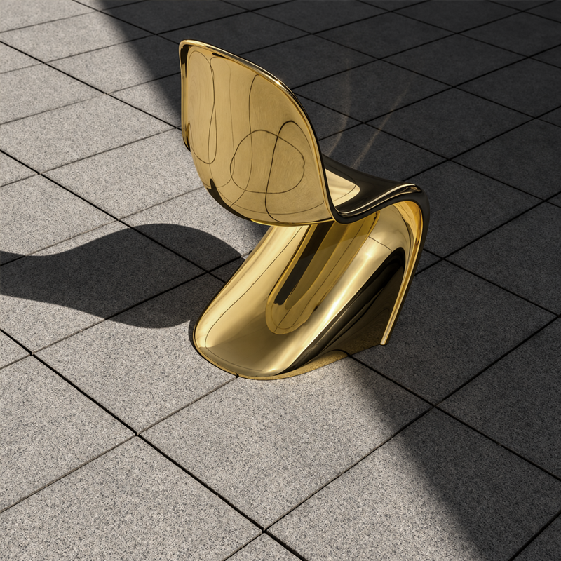 Vitra Chaise Panton Chair Classic Gold Or Edition limitée Verner Panton Icônes Angers Nantes Paris Bordeaux Rennes Mans